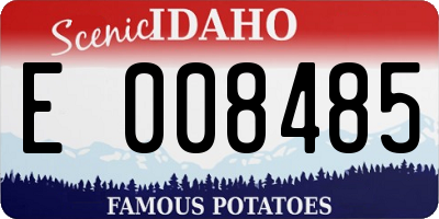 ID license plate E008485