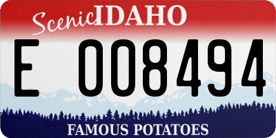 ID license plate E008494