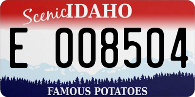 ID license plate E008504