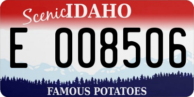 ID license plate E008506