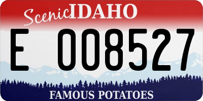 ID license plate E008527