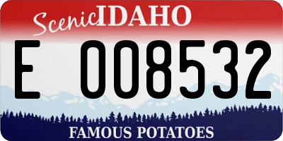 ID license plate E008532