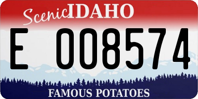 ID license plate E008574