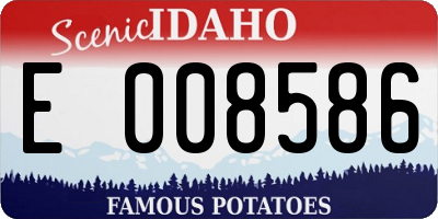 ID license plate E008586