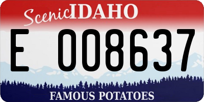 ID license plate E008637