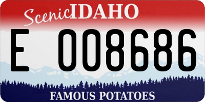 ID license plate E008686