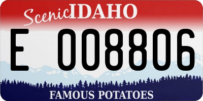 ID license plate E008806