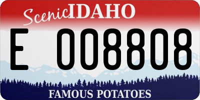 ID license plate E008808