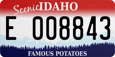 ID license plate E008843