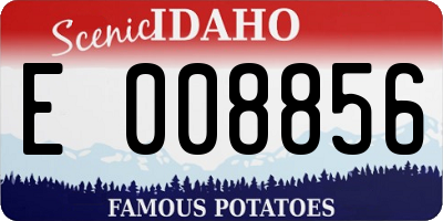 ID license plate E008856