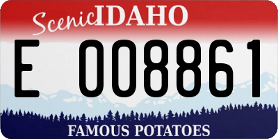 ID license plate E008861