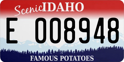 ID license plate E008948
