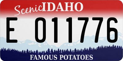 ID license plate E011776