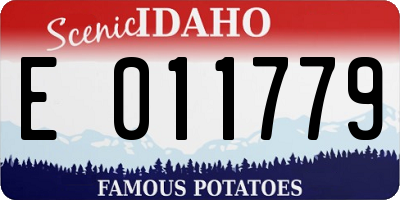ID license plate E011779
