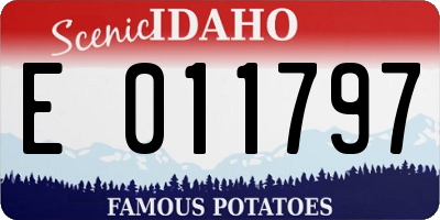 ID license plate E011797