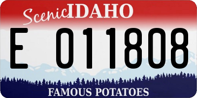 ID license plate E011808