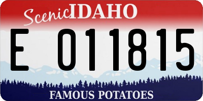 ID license plate E011815
