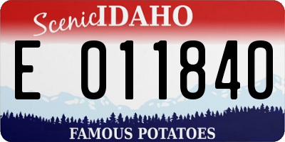 ID license plate E011840