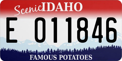 ID license plate E011846