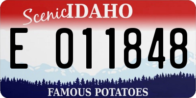 ID license plate E011848