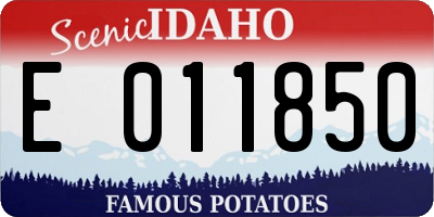 ID license plate E011850