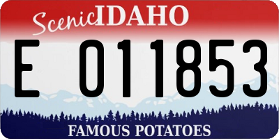 ID license plate E011853