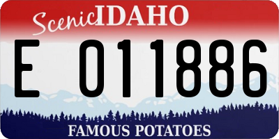 ID license plate E011886