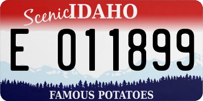 ID license plate E011899