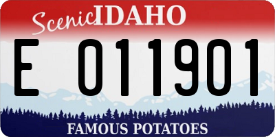 ID license plate E011901