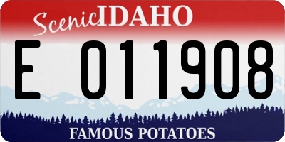 ID license plate E011908