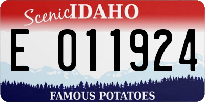 ID license plate E011924