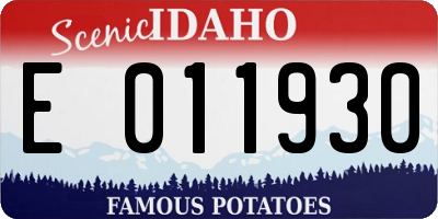 ID license plate E011930