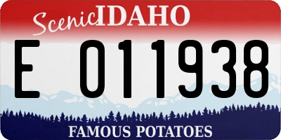 ID license plate E011938