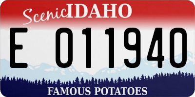 ID license plate E011940