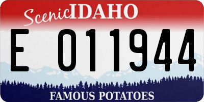 ID license plate E011944