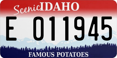ID license plate E011945