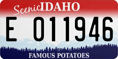 ID license plate E011946