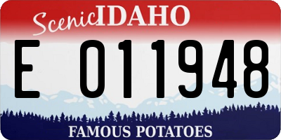 ID license plate E011948