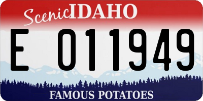 ID license plate E011949