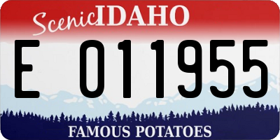 ID license plate E011955
