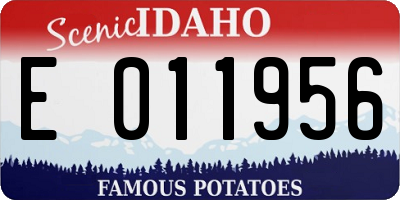 ID license plate E011956
