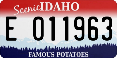 ID license plate E011963