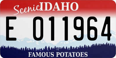 ID license plate E011964