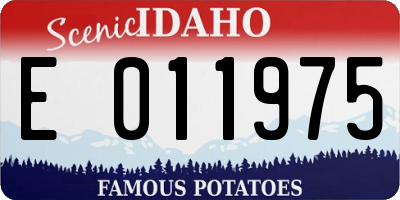ID license plate E011975