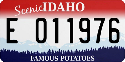 ID license plate E011976