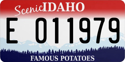 ID license plate E011979