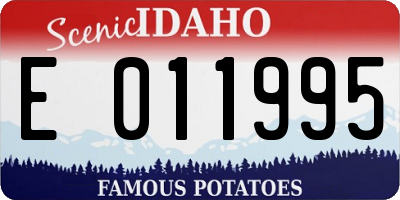 ID license plate E011995