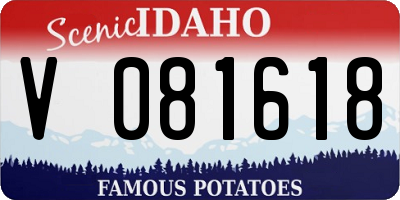 ID license plate V081618