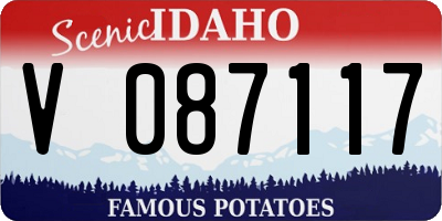 ID license plate V087117