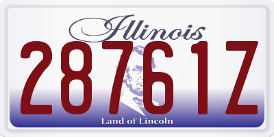IL license plate 28761Z